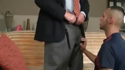 Father Comes Comfort In His Son's aperture, Ass, Old And Young, Teen