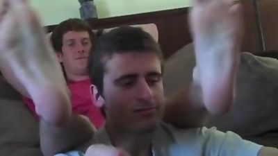 Boys feet tickling8, Closeup, Legs, Outdoor