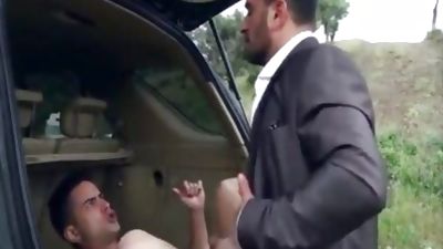 man bonks teen In The Back Of The Car Outdoor, Outdoor, Teen, Gay