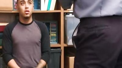 Daddy Mall Cop Barebacks Straight Latin dude For Stealing, Latina, Uniform, Bareback