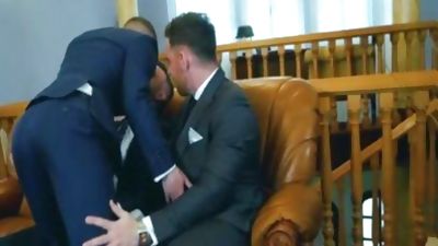 TWO BUSENESS men FUCKUNG THEIR dildo, Teen, Gay, Bareback