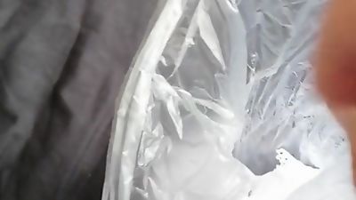 Wife's cum filled panties under my pillow, Amateur, Handjob, Masturbating, Wife