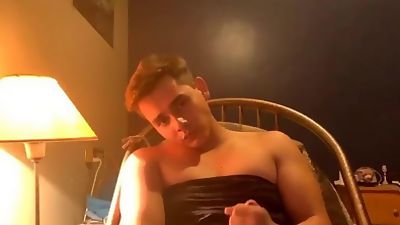 chubby 19yo mexican teen boy strokes his dick until cum, Cumshot, Teen, Gay