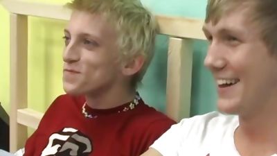 Anal sex with blond twinks Ian Graves and Hayden Chandler, Blonde, Blowjob, Brunette, Boy Crush, Hayden Chandler