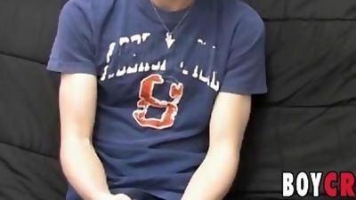 Barely legal twink is eager to stroke his dick on the casting, Big Cock, Solo, Gay, Boy Crush