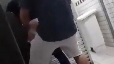 Quick fuck while cruising in the toilets, Amateur, Anal, Gay