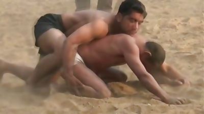 Mature Daddy Wrestling. Kushti Danhgal..mp4, Asian, Mature, Old And Young