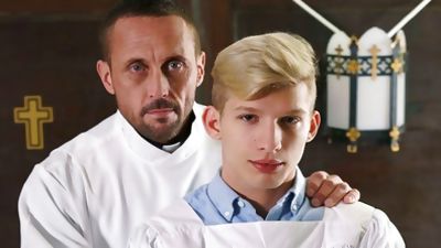 Blonde Twink Altar Boy Fucked By Muscle Hunk Priest Daddy, Big Cock, Blowjob, Teen, Gay, Jace Madden, Myles Landon