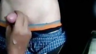 Helping hand and cum for a double sagger twink in boxers, Cumshot, Handjob, Old And Young