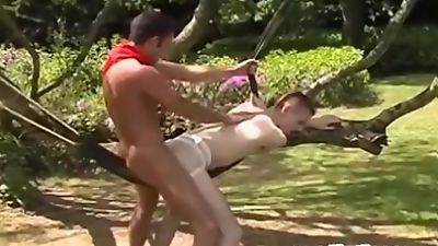 Athletic boy scout fucks his skinny buddy and makes him cum, Big Cock, European, Cumshot, Gay