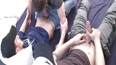 Eric Plowed and seeded by Peto Coast and Joe in White Socks, Anal, Big Cock, Creampie, Peto Coast