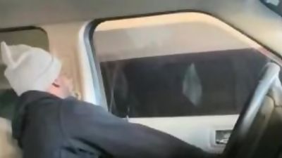 Risky parking lot stroke session pt1, Black, Cumshot, Solo