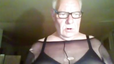 Ratholderen amateur grandpa crossdressed with huge boobs, Amateur, Homemade, Massage