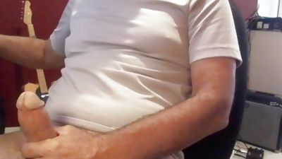 Dad pampers his monster cock, Big Cock, Masturbating, Mature