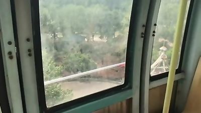 masturbation in the Sky wheel, Asian, Cumshot, Solo, Gay