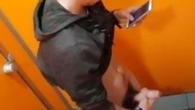 Hot dude with hairy pube jerking off in mall, Hairy, Masturbating, Outdoor