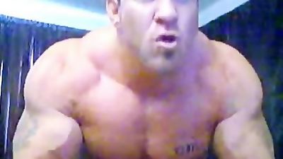 Bodybuilder Caesar Dildo Ride, Amateur, Solo, Gay