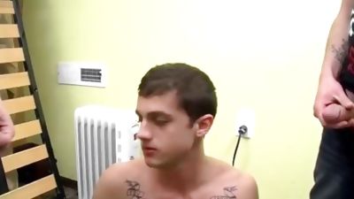 Ryan Rad and Bryce piss on Chris before fucking his ass, Amateur, Ass, Brunette