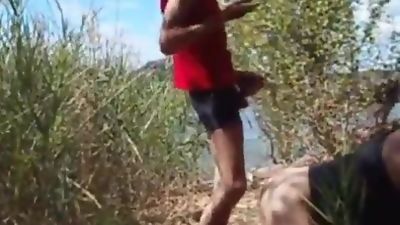 Cruising ... last Summer at the lake, Blowjob, Outdoor, Gay