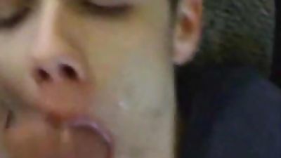 Pale boy gets a facial from a big dick, Amateur, Big Cock, Facial