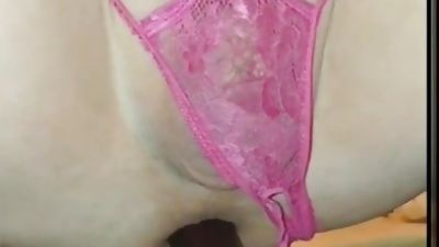 Leaky sissy in pink, Amateur, Anal, Masturbating