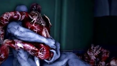 [RE:Scenario X]Mr.X and Licker fucking Hunk, Fetish, Gay, Hunks