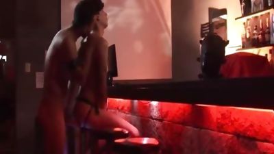 Daddy bangs teen In gay Club raw, Deepthroat, Latina, Gay