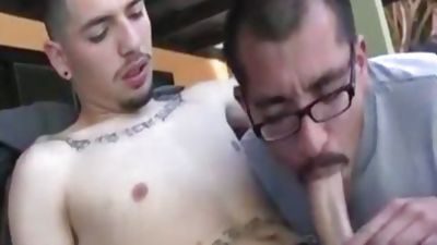 juicy twinks In Tats 10-Pounder engulfing, Blowjob, Gay, Twinks