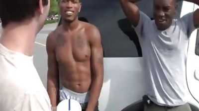 Caleb Bridges acquires A Double Dose Of dark dick, Big Cock, Black, Blowjob