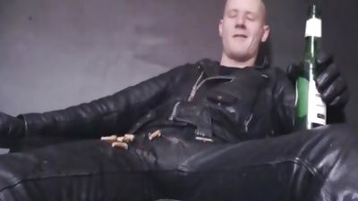 Leathered Up, Booted, Smoking And Spitting, Fetish, Uniform, BDSM