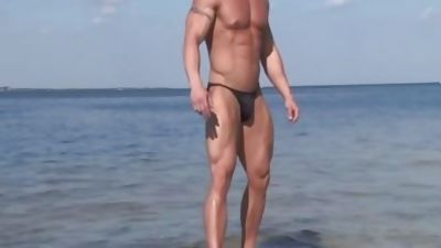 John Posing At The Beach, Bikini, Solo, Beach