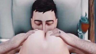 SIMS 4 - daddy Takes Step Son's Virginity [Step Education two], Anal, Big Cock, Blowjob