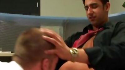 enjoyable blond homosexual acquires fucked In The Office, Blonde, Blowjob, Pornstar
