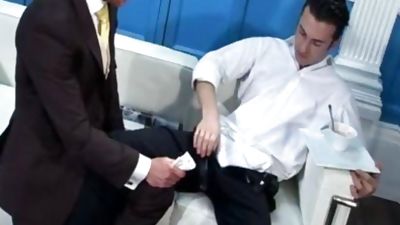 Butler pounding His Boss, Office