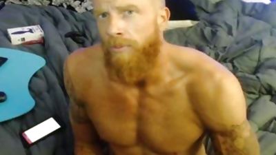 Straight Ginger webcam fellow, Masturbating, Webcam, Gay