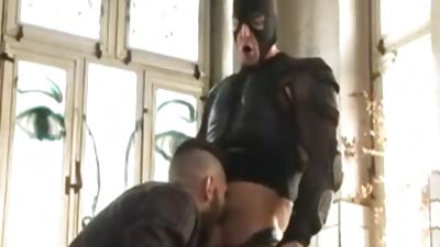 Leather chap Doms urinate Pig, Blowjob, Muscle, Hunks