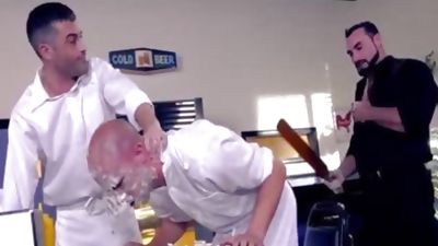 Domination Diner, Big Cock, Fetish, Threesome