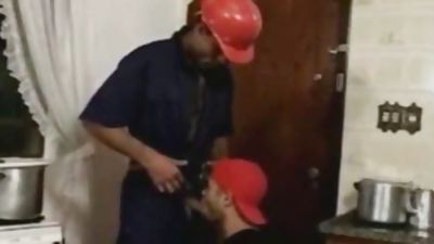 Plugged By The Plumber, Blowjob, Cumshot, Bears