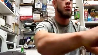 juicy ARAB twink CUMS AT WORK(GAS STATION) juicy AF!!!, Masturbating, Jocks, Twinks