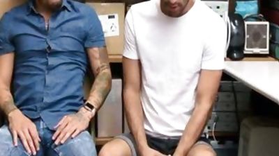 Two nasty Latino Pervs acquires poked bare By Security Officer, Uniform, Office, Police