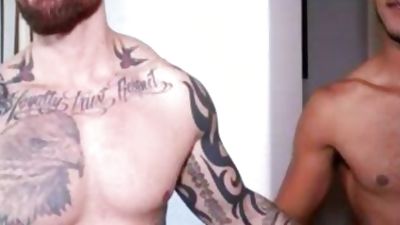 under Him - Jordan Levine & Dominic Santos, Big Cock, Cumshot, Interracial, Dominic Santos, Jordan Levine