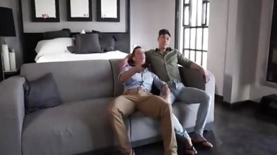 3some Bedroom Barefuck With dildo, Dildo, Threesome, Bareback