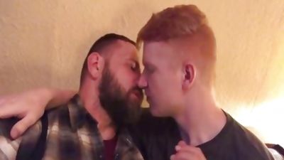 Soft Ginger lad And bushy Hard dad Getting Ready, Hairy, Redhead, Daddies