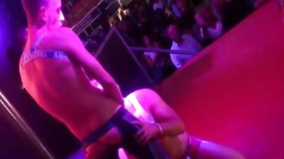 Public homosexual pound On Stage By James Silver & Yago Sinner At SEB, Gay, Public