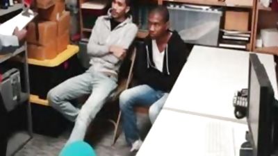 dark Hung Mall Cop Barebacks Two young Shoplifting Per, Black, Teen, Twinks
