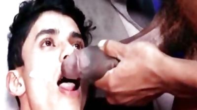 naughty teen Takes Monster darksome cock unprotected, Blowjob, Gay, Bareback