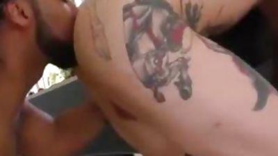 juicy White lad nailed Out By three dark fellows, Black, Hardcore, Twinks