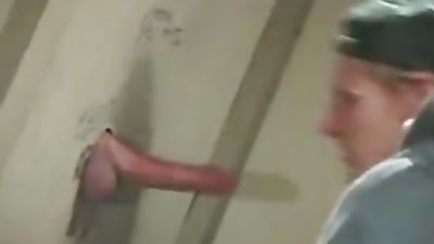 charming Three In Service Station bathroom, Anal, Gloryhole, Threesome