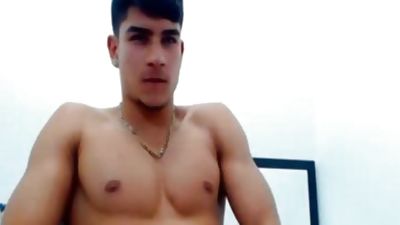 Charles Lee On Flirt4Free - Latino fellow Flexes Muscles And Jerks Uncut dick, Masturbating, Muscle, Hunks