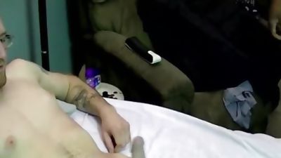 Bare white cock drilling tight chocolate stud in wet trio, Anal, Facial, Glasses, Gay